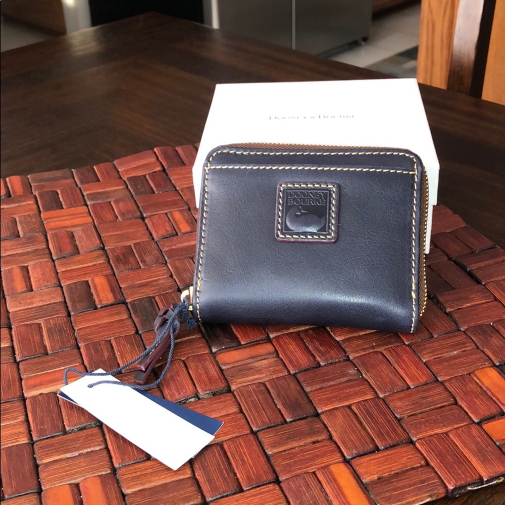 Dooney & Bourke Florentine Navy Zip Around Wallet